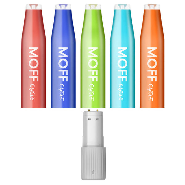 Moff Cycle Bar 600 Puffs Rechargeable Disposable Kit (One Pack with Five Flavors)